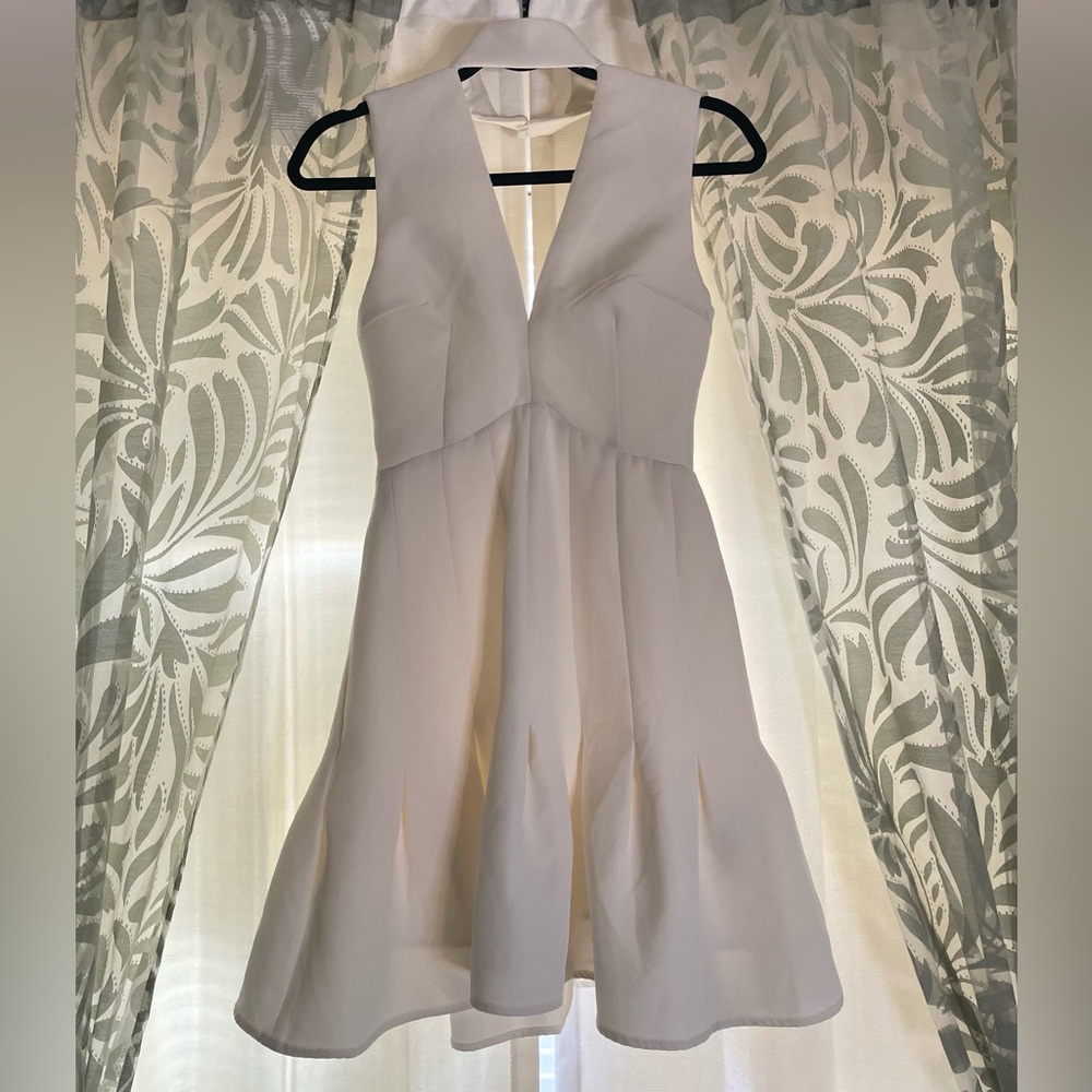 KEEPSAKE the Label White Plunge Neck A-Line Sundress